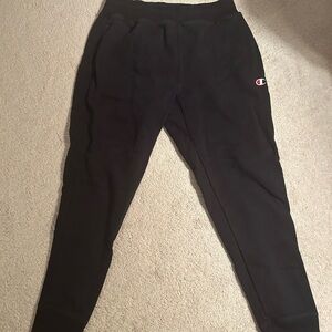 Champion Reverse Weave Black Jogger Pants